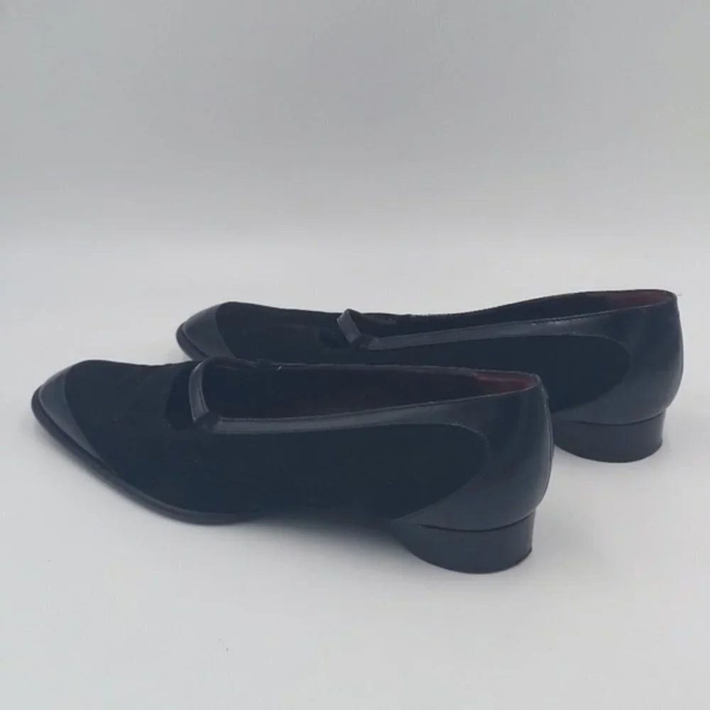 TODS Women's black Suede Leather Mary Jane Flat Loafers. 37.5. - Picture 6 of 7